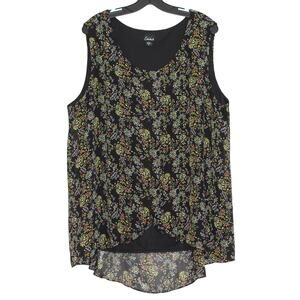 Simply Emma Top Floral Cottage Academia Romantic Goth Retro Boho Grunge Black 3X